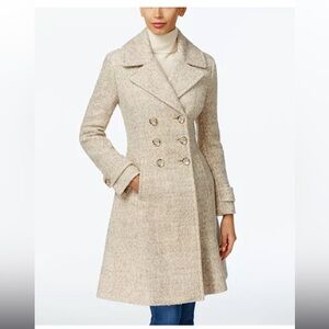 Ivanka Trump Double-Breasted Mélange Peacoat